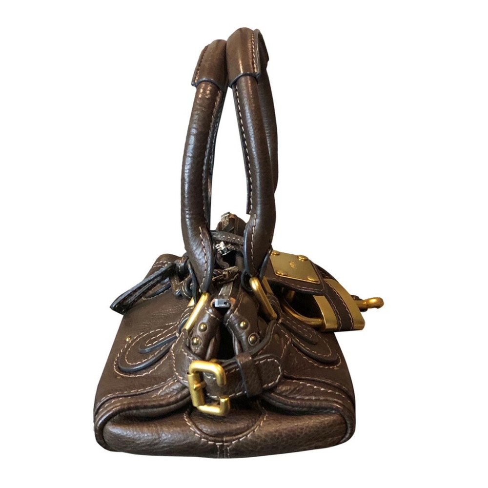 SOLD CHLOE Paddington Brown Leather Mini Bag with Lock Key Dust Bag COA MINT - Picture 6 of 17